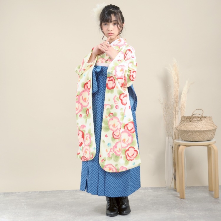 レンタル品】pom ponette / ポンポネット 2尺袖 袴 15点セット 87cm